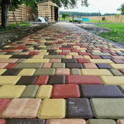 Цветная тротуарная плитка: эстетика применения